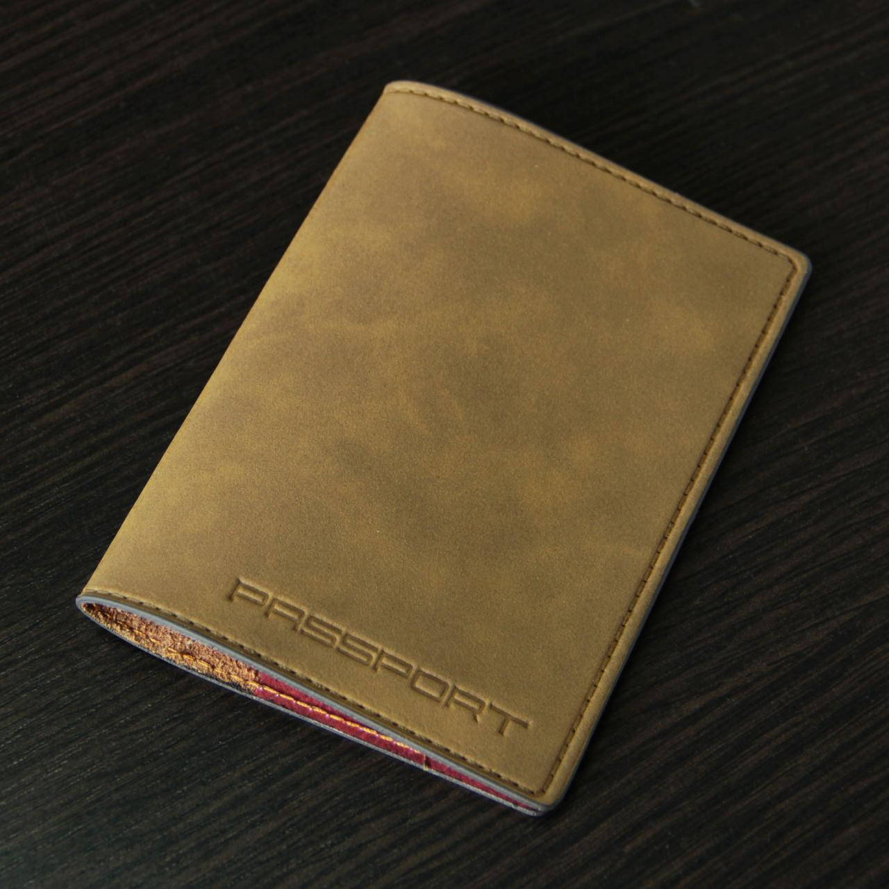 

Обложка из эко-кожи для паспорта Passport PJ песочная, Песочный