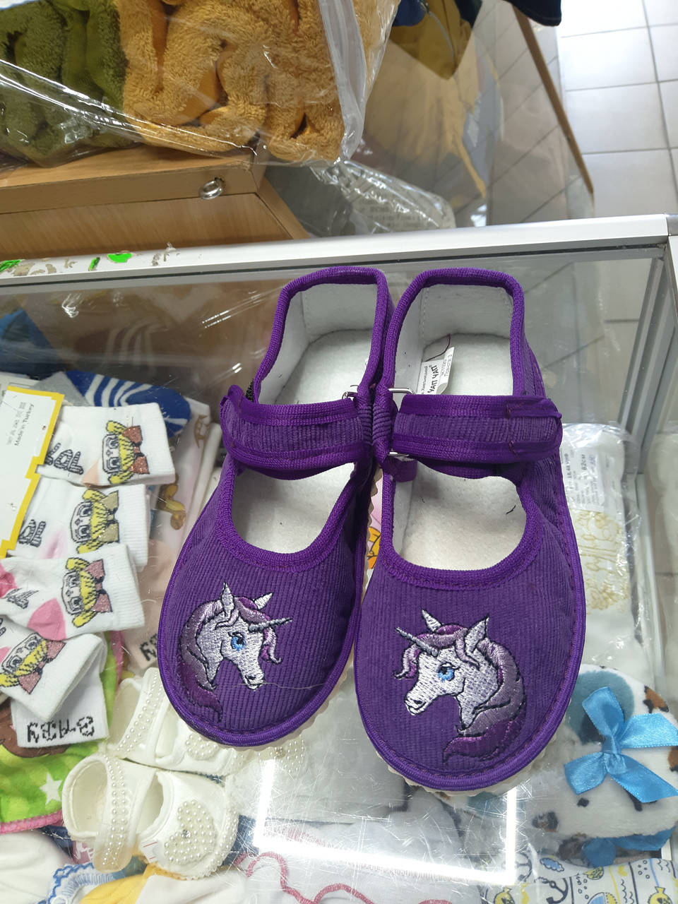 

Тапочки в садик для девочки 17.5 18см, Фиолетовый