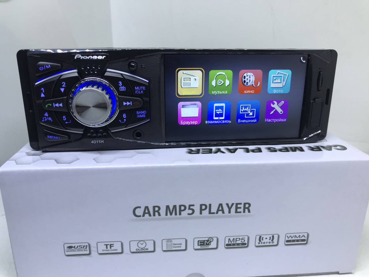 

Автомагнитола MP5 Pioneer 4011 экран 4.1 Bluetooth AV-in Пульт на руль