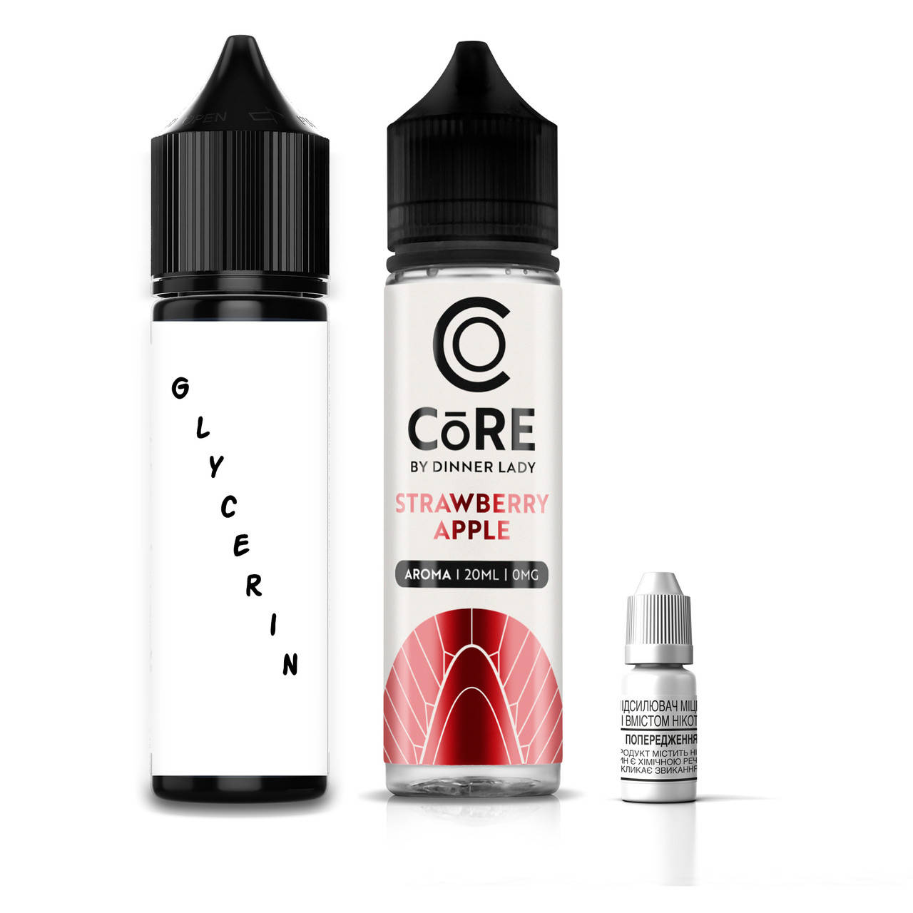 

Набор для самозамеса жидкости CORE Strawberry Apple 60 мл. 3 мг/мл