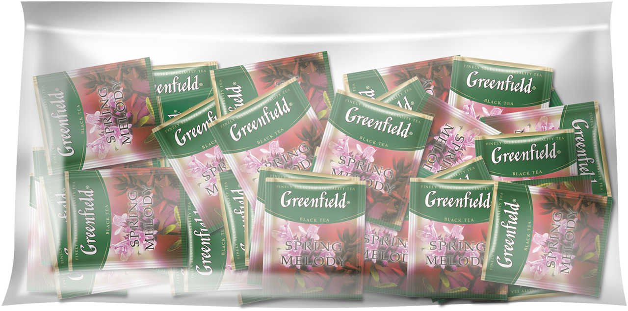 

/Чай черный 15г*100*10 пакет ХоРеКа Spring Melody GREENFIELD