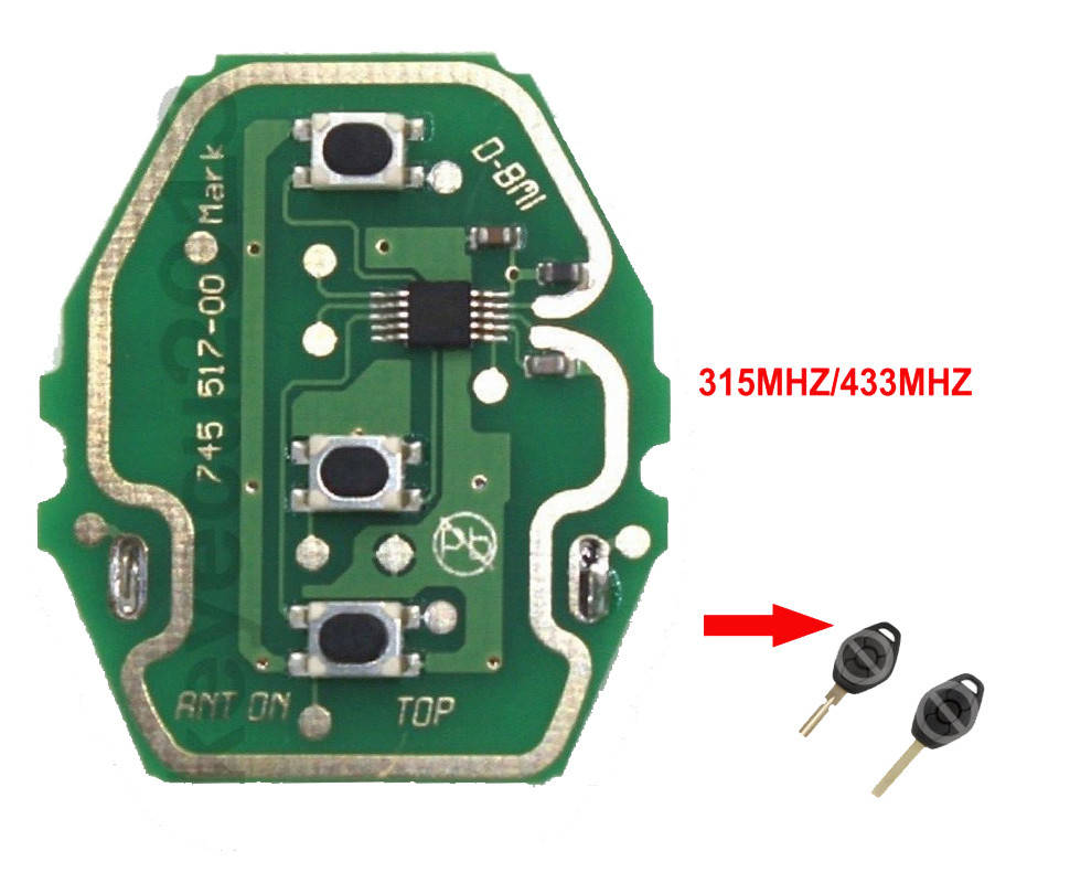 

Плата ключа bmw е39 е38 е46 е53 315/433Mhz