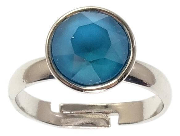 

Кольцо Xuping Родий с кр-ми Swarovski "Кристалл Caribbean Blue Opal ø 10мм" р.17-18