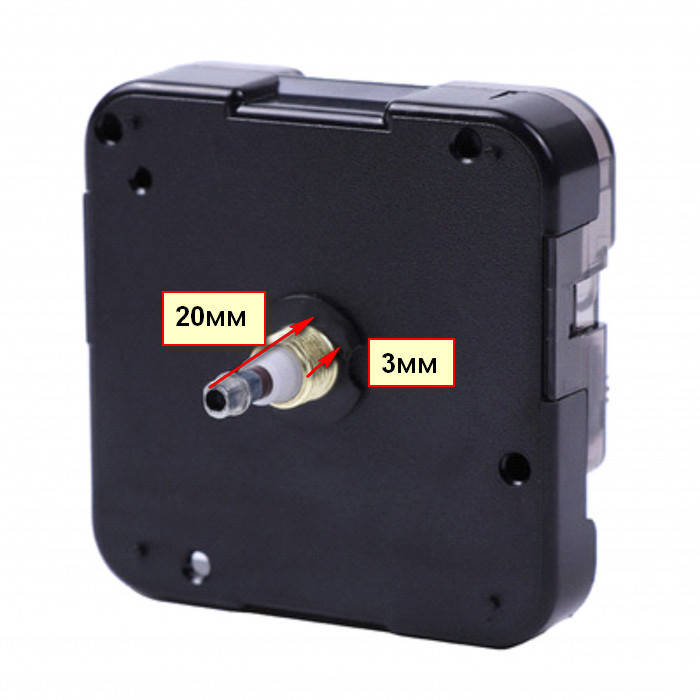 

Часовой механизм с усиленным штоком ( для стрелок длиной 40 см )