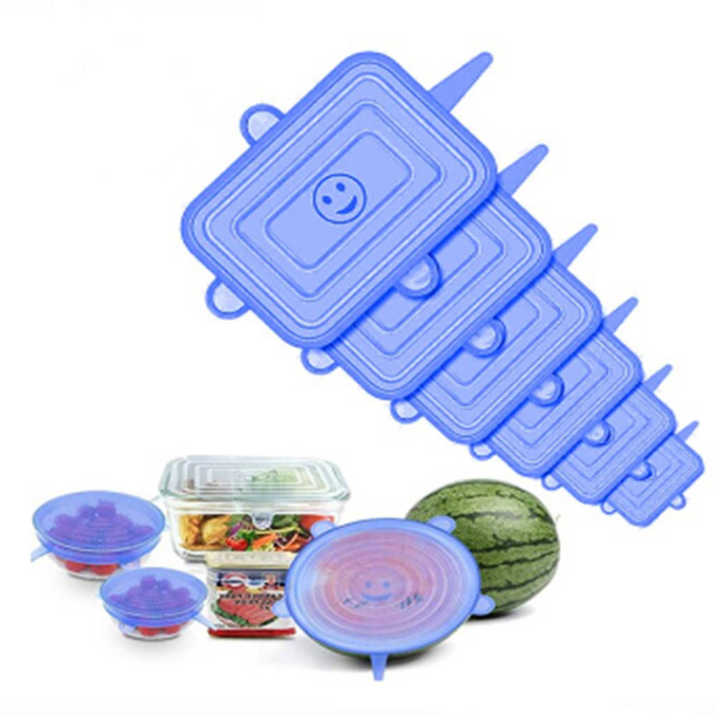 

Универсальные крышки для судочков 6 шт SILICON CAP SET(07 SL) Прямоугольные, Розовый