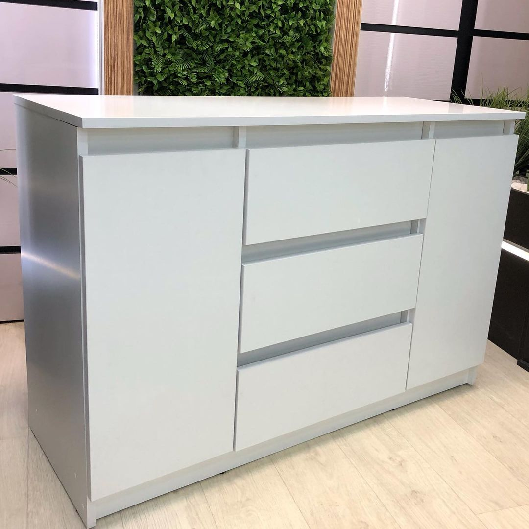 

Комод 3+2 белый без ручек