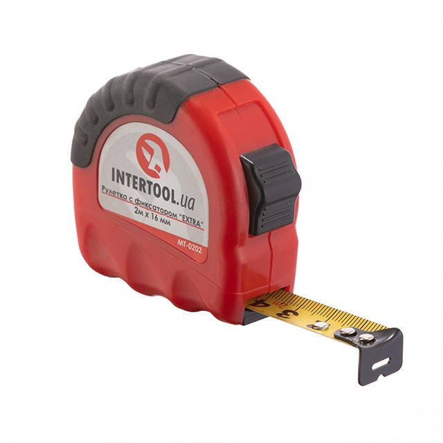 

Рулетка с фиксатором 2м "EXTRA" INTERTOOL MT-0202