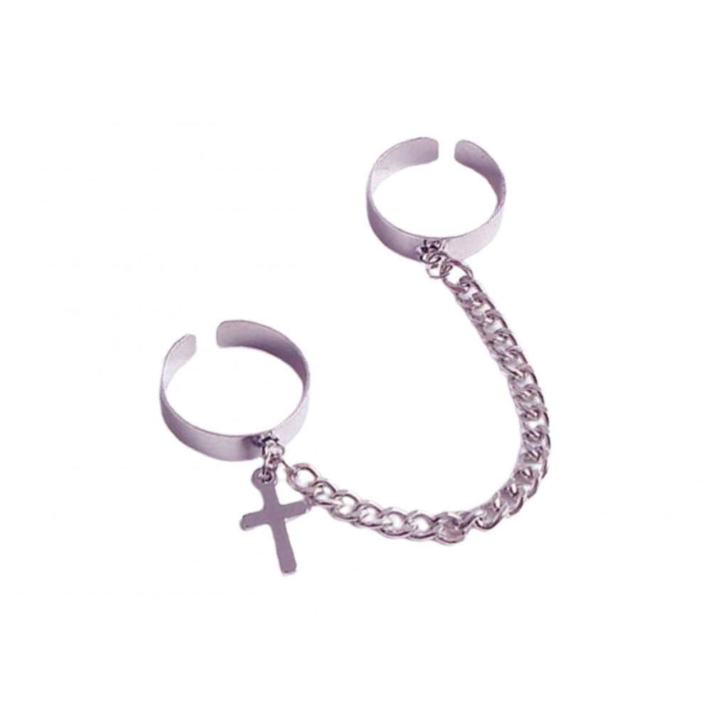 

Набор колец на цепочке Унисекс кольцо цепь крест в стиле панк рок хип-хоп к поп
