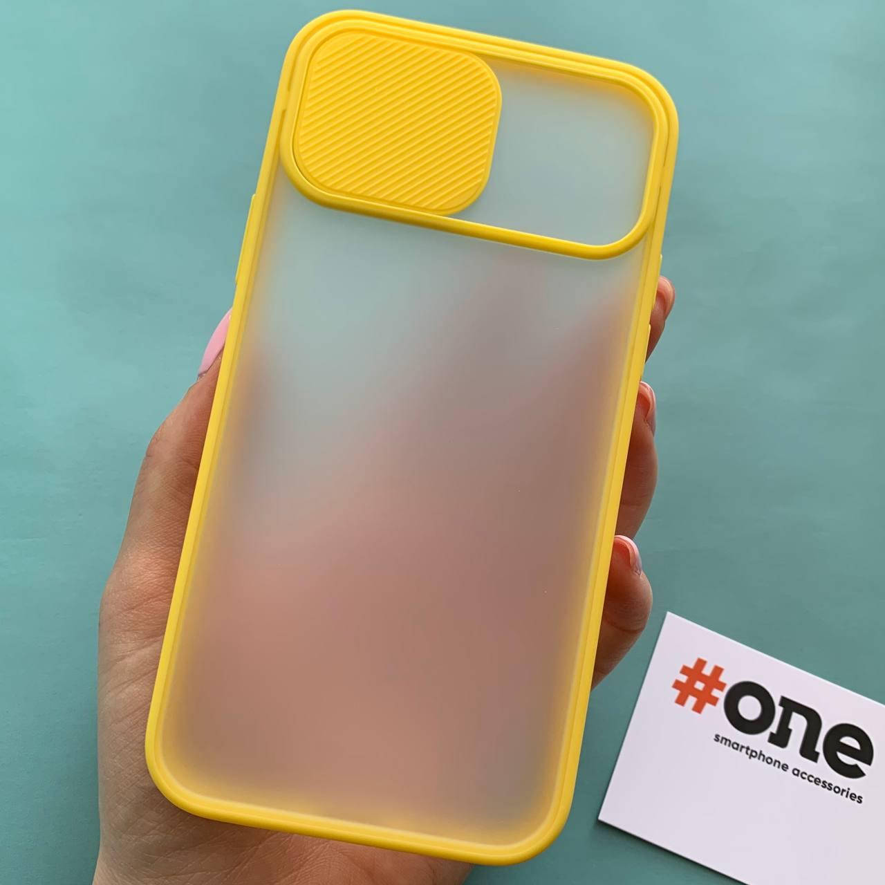 

Чехол для iPhone 11 Pro со шторкой для камеры защита для камеры чехол на айфон 11 про желтый Cur