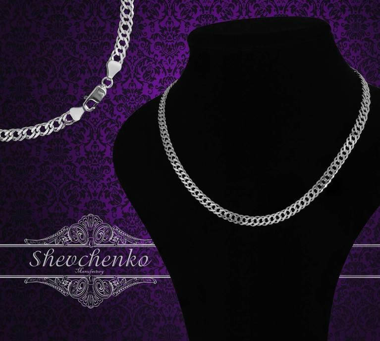 

Мужская серебряная цепочка 925 пробы вес 12,46 гр. длина 55 см.