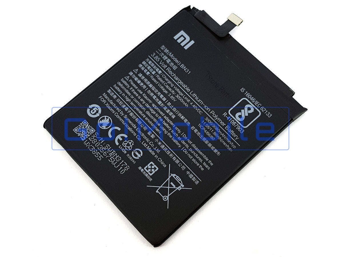 

Аккумулятор для Xiaomi BN31, Xiaomi Mi A1, Mi 5X, Redmi Note 5A, Redmi Note 5A Prime, Redmi S2 AAA тех.уп.