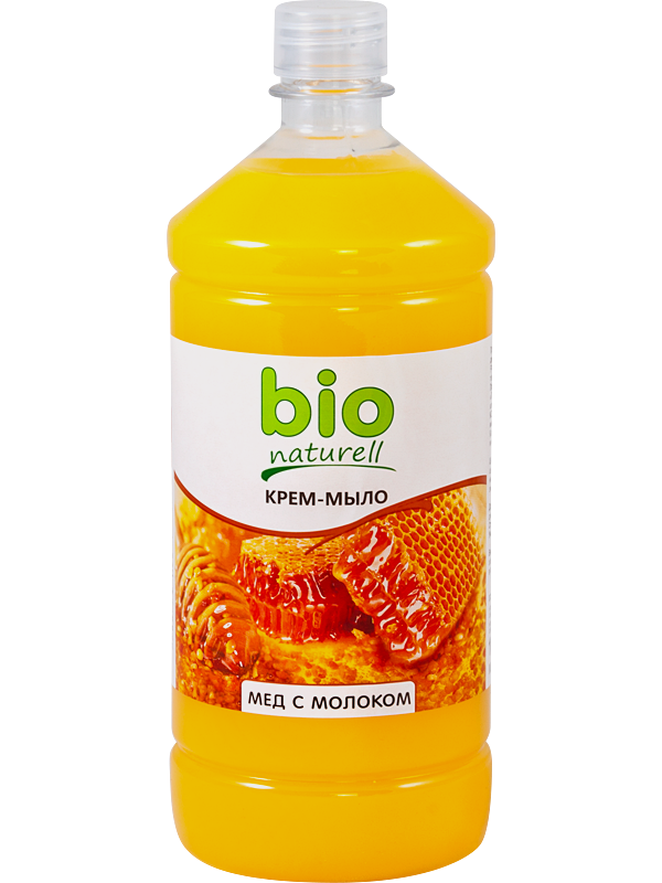 

ЗАПАСКА МЕД з МОЛОКОМ Рідке мило 1л *12 BION