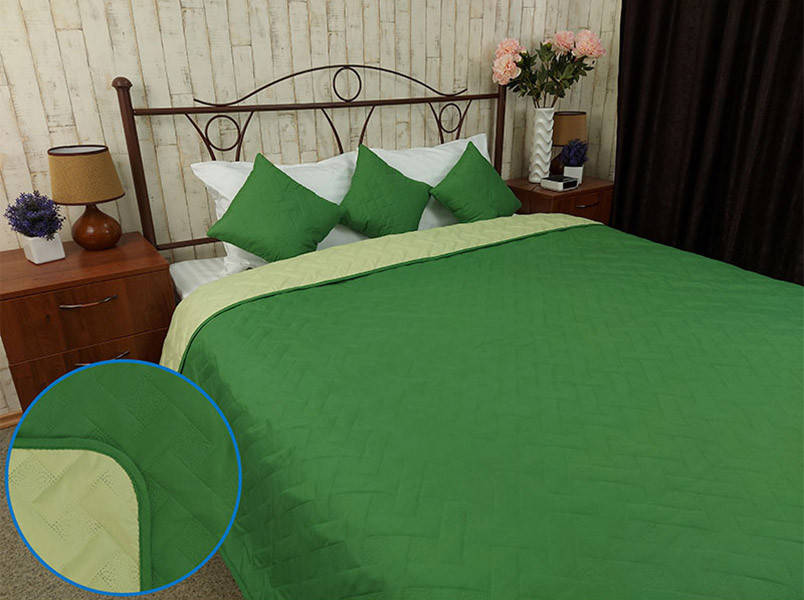 

Покрывало двустороннее Grass Лилия Руно зеленое 150х212 см