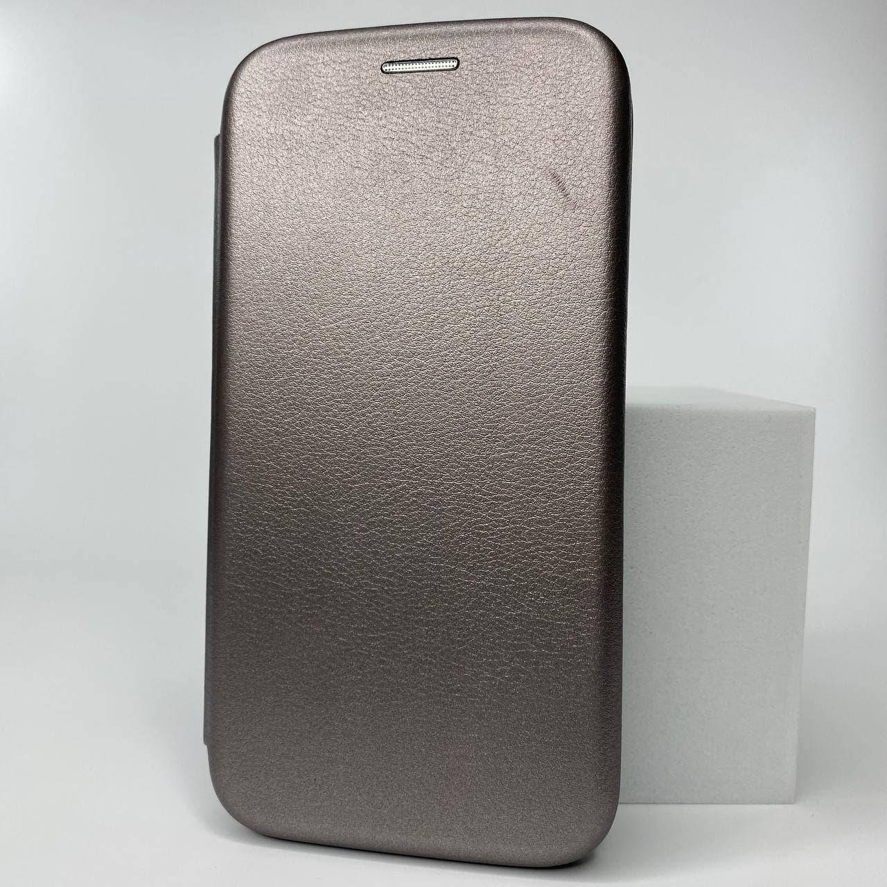 

Чехол-книга для Samsung Galaxy S6 Edge с подставкой магнитом чехол книжка на телефон самсунг с6 едж серая, Серый