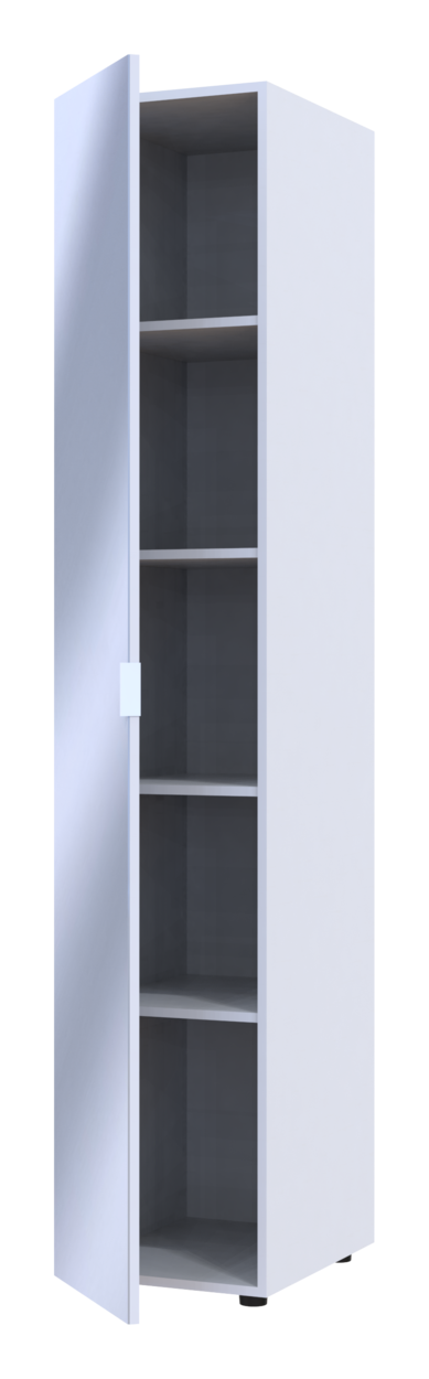 Шафа для одягу Doros Гелар Білий з Дзеркалом 39х49.5х203.4 (44900242) 4