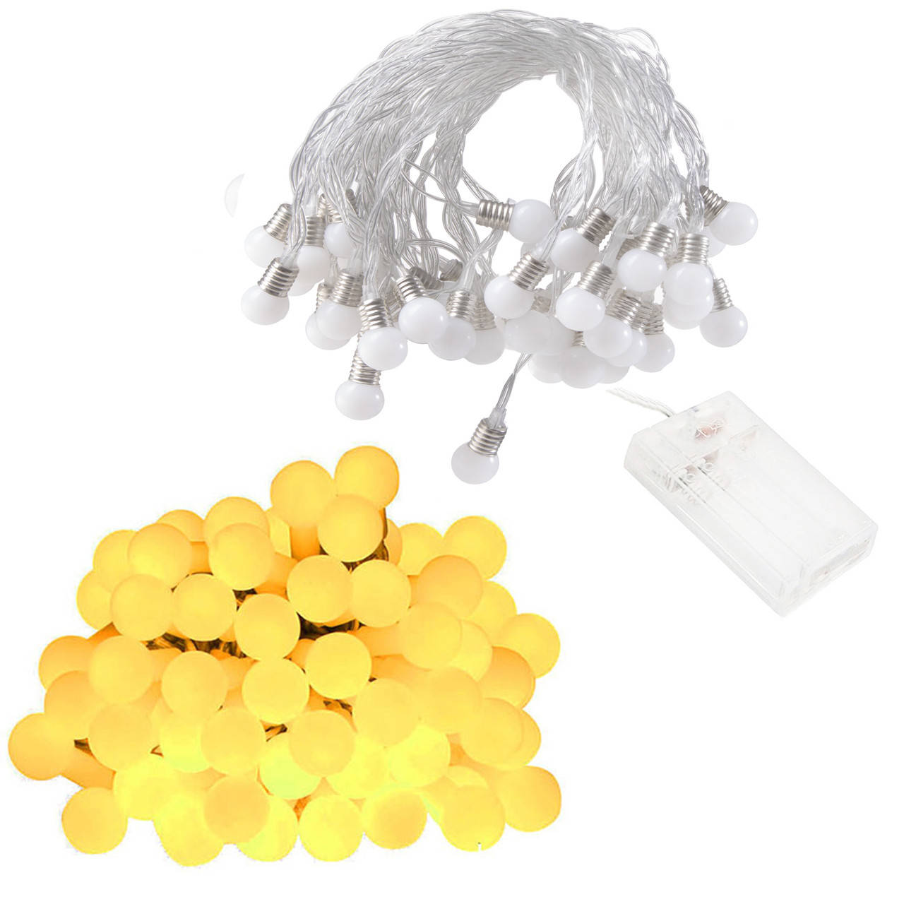 

Гирлянда в виде лампочек на батарейках Springos 10 м 50 LED CL0113 Warm White