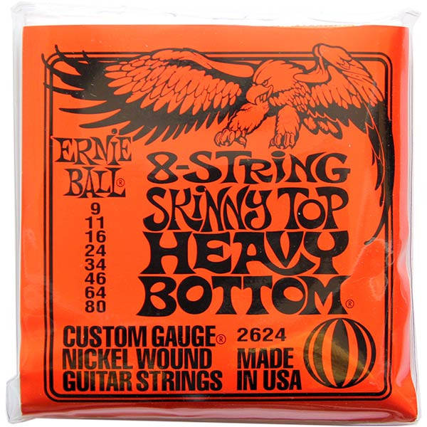 

Струны Ernie Ball 2624 8-String Skinny Top Heavy Bottom 9-80