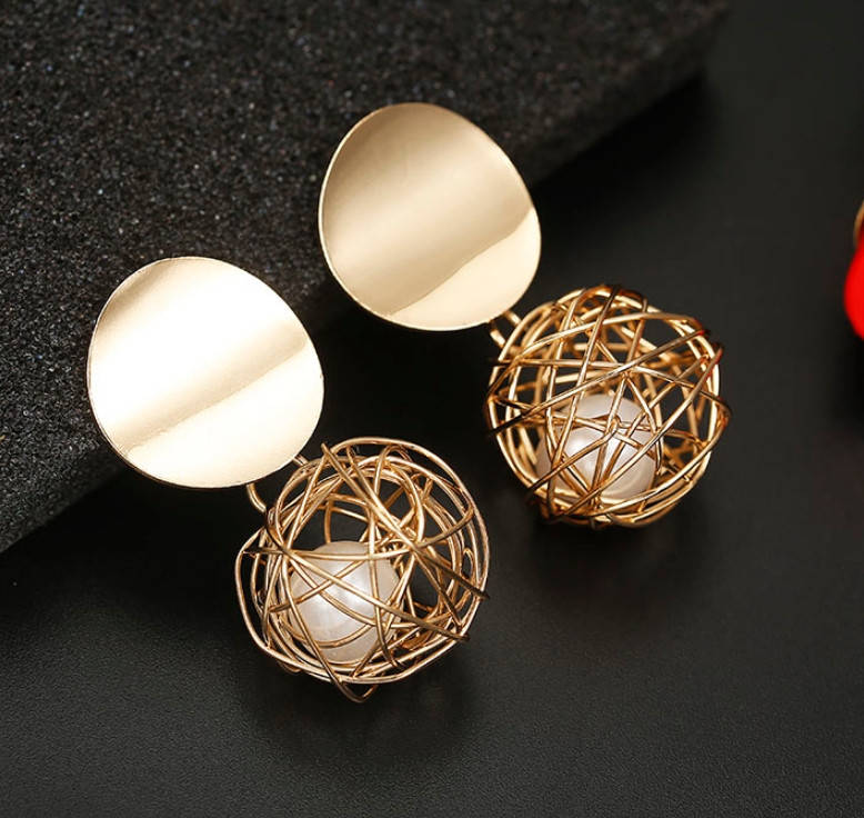 

Массивные серьги, золотистые, С5653, Золотистый