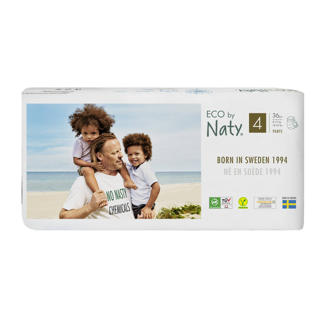 

Органические подгузники трусики Eco by Naty Размер 4 (от 8 до 15 кг) 36 шт