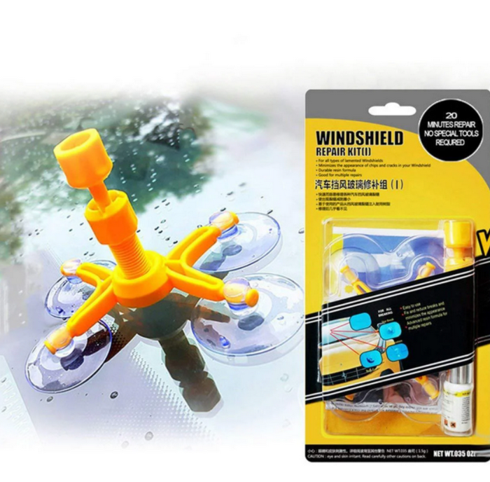 

Комплект для качественного ремонта лобового стекла Windshield Repair Kit полимер для ремонта сколов