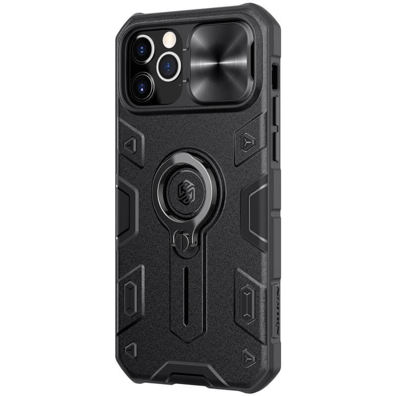 

Чехол со шторкой, защитой для камеры на iPhone 12 Pro Max / Айфон 12 Про Макс, Черный