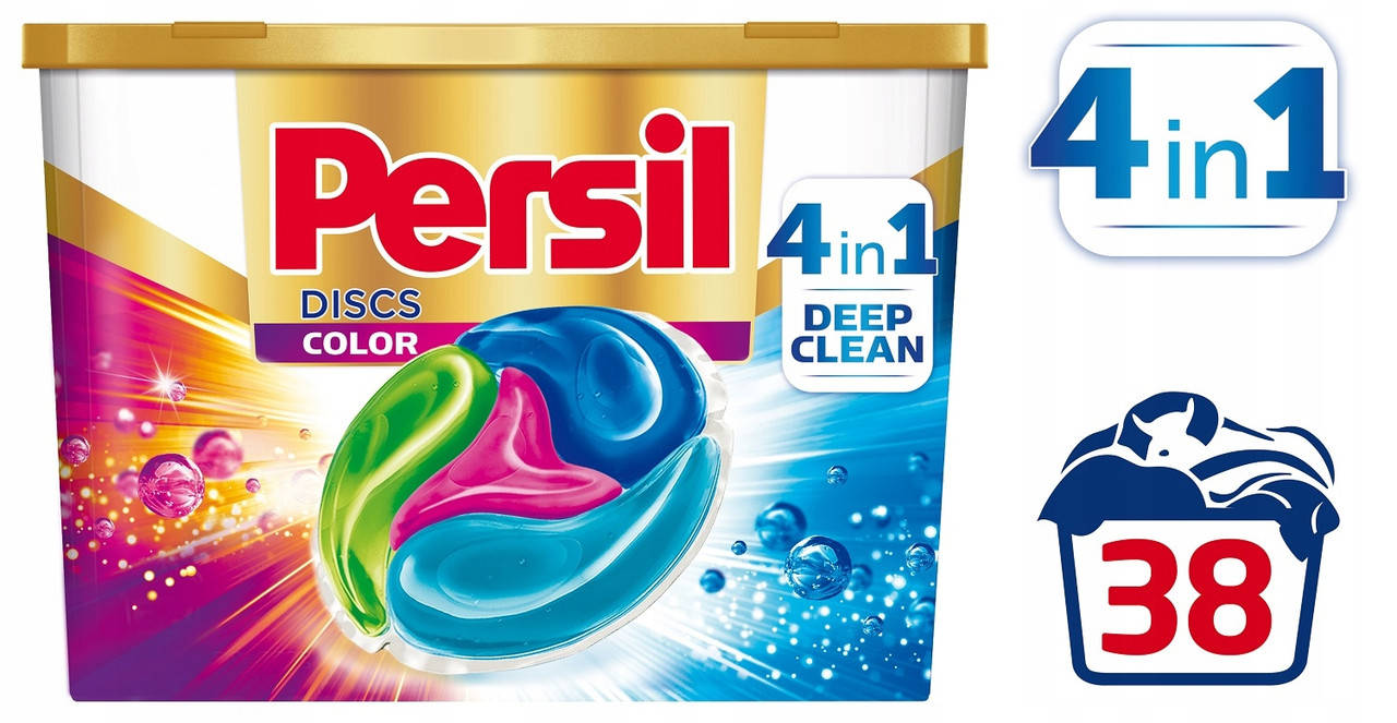 

Капсулы для стирки цветного белья Persil Discs-Caps Color 4 в 1 38 шт