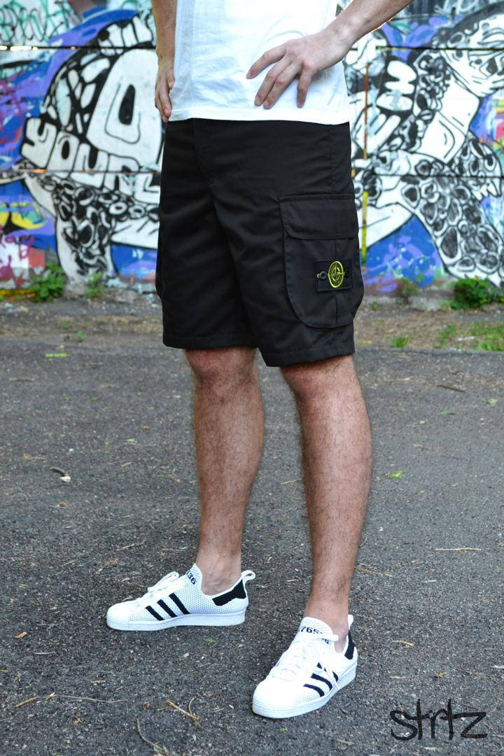 

Шорты Карго / Cargo Shorts Stone Island (чёрные), Черный