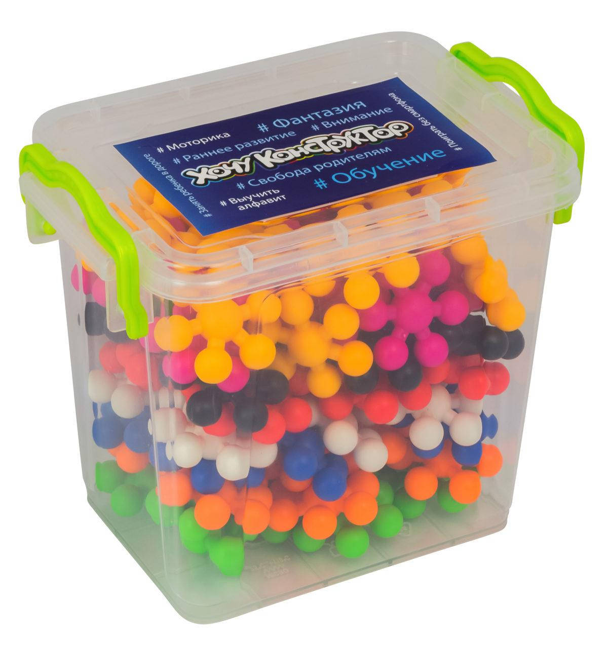 

3D Конструктор детский ХоКо Шестилистник 80 деталей 10 цветов, Разные цвета