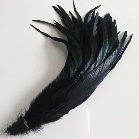 

Перо петуха Черное 27-35см, Черный