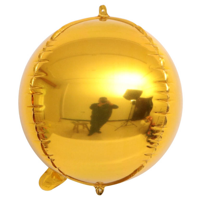 

Шар фольгированный сфера 3D золото 10" (Китай), Золотистый