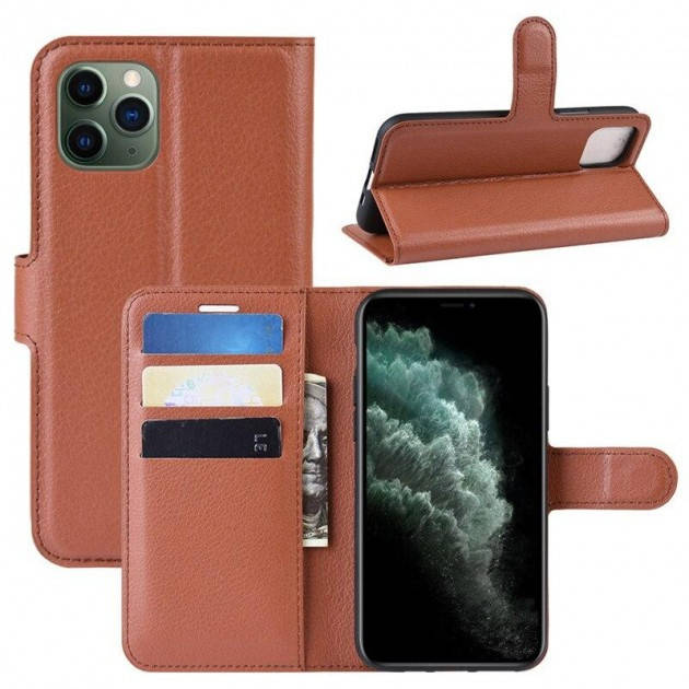 

Чехол-книжка Litchie Wallet для Apple iPhone 11 Pro Max Brown, Коричневый