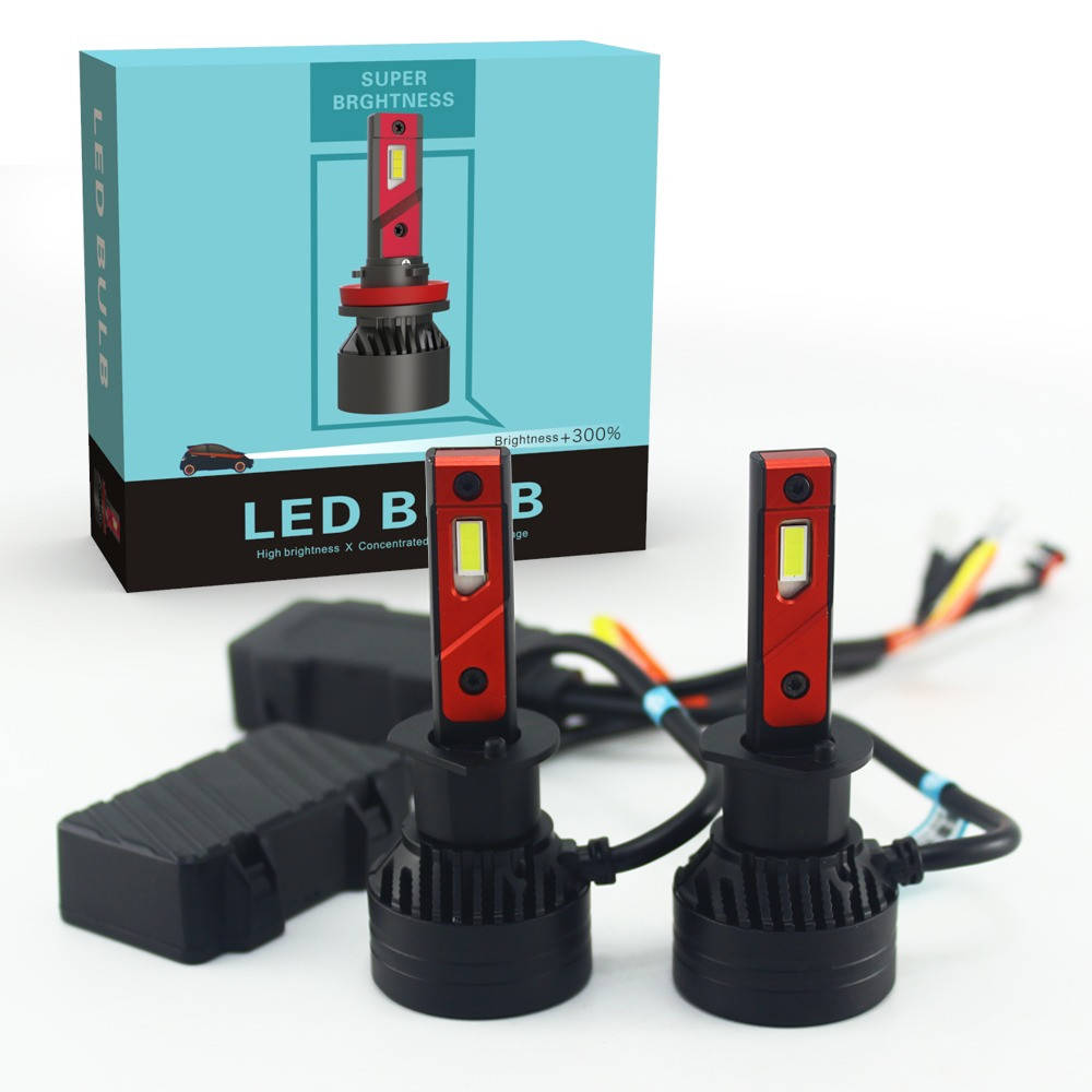 

ЛЕД лампы F3 H1 10000Lm. Комплект LED ламп H1 45W 9-32V