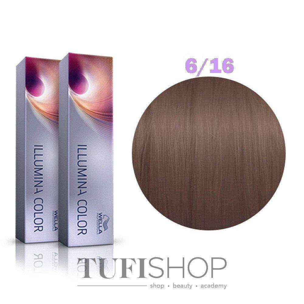 

Краска для волос Wella Illumina Color № 6/16 (темный блонд пепельно-фиолетовый)