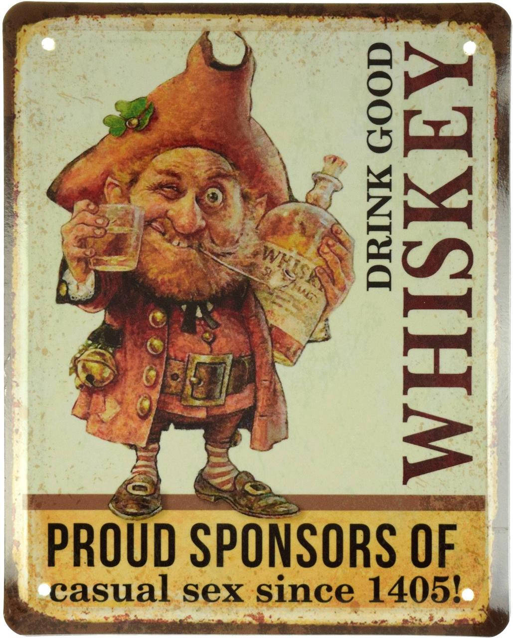 

Металлическая табличка "Пей Хороший Виски / Drink Good Whiskey" (ms-001575)