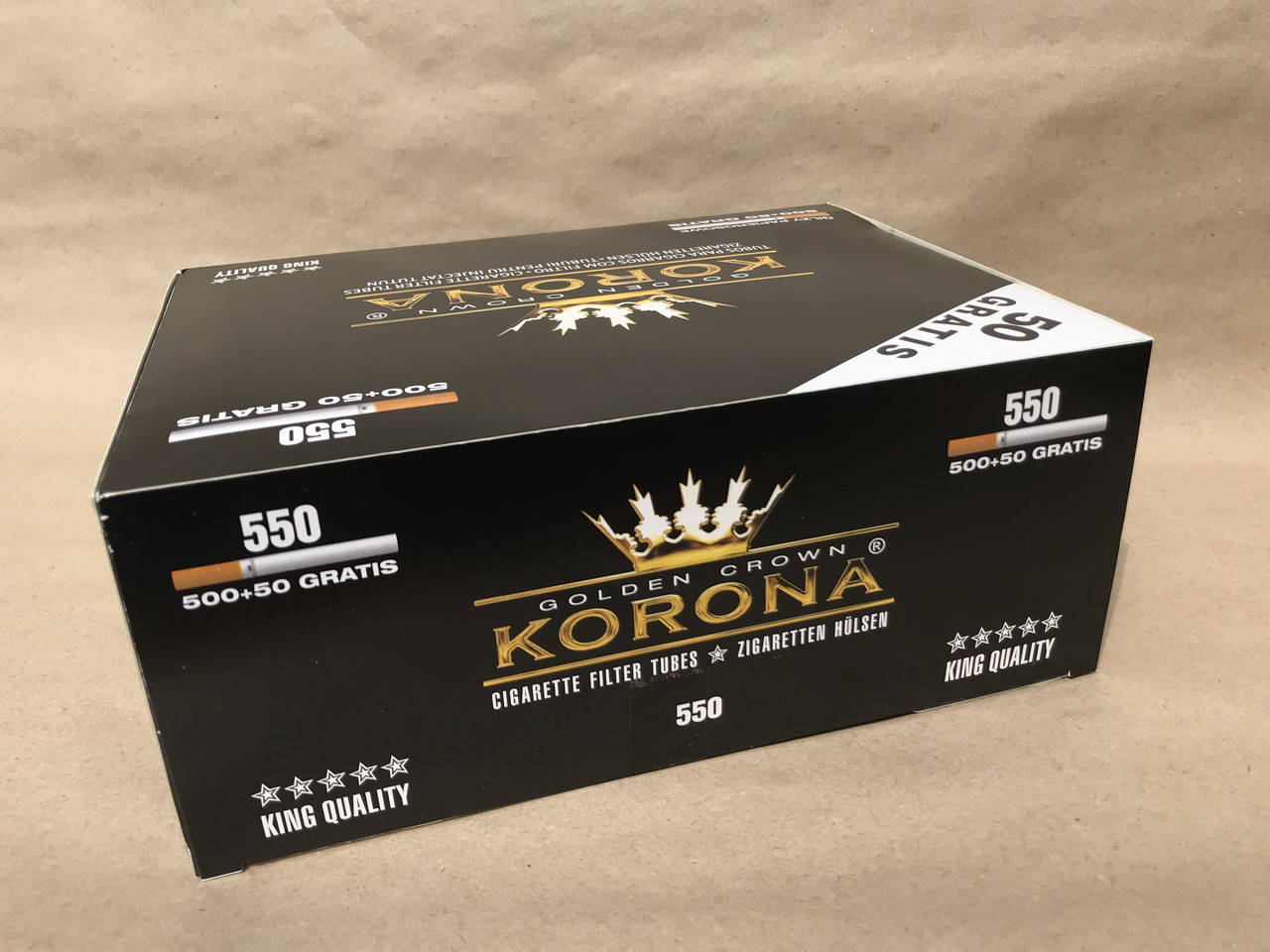 

Гильзы для набивки сигарет KORONA 550 шт. Сигаретные гильзы