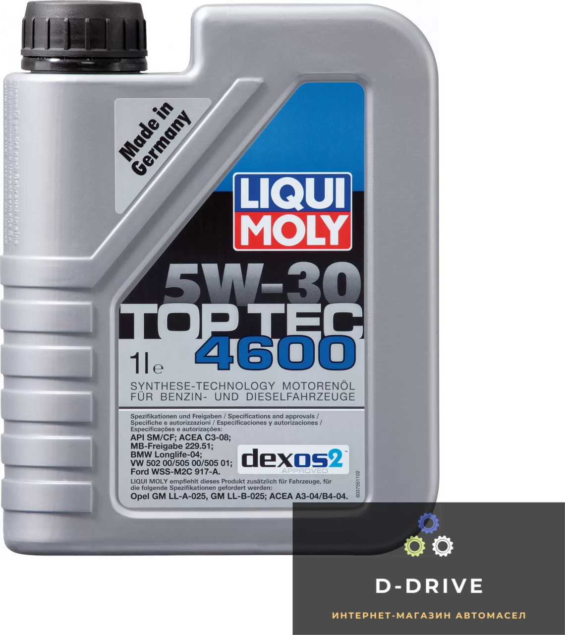 

Liqui Moly Синтетическое моторное масло - Top Tec 4600 5W-30 1л. (8032)