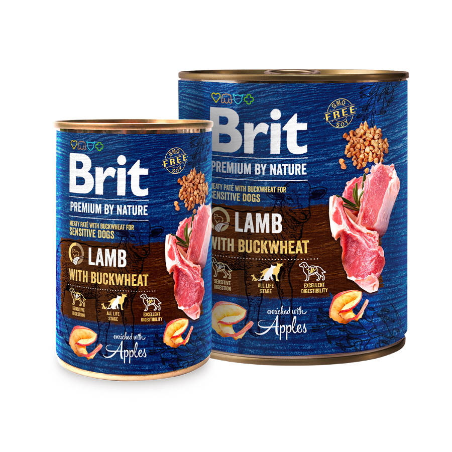 

Brit Premium by Nature Lamb with Buckwheat консервы (паштет) для собак с ягненком и гречкой 400г