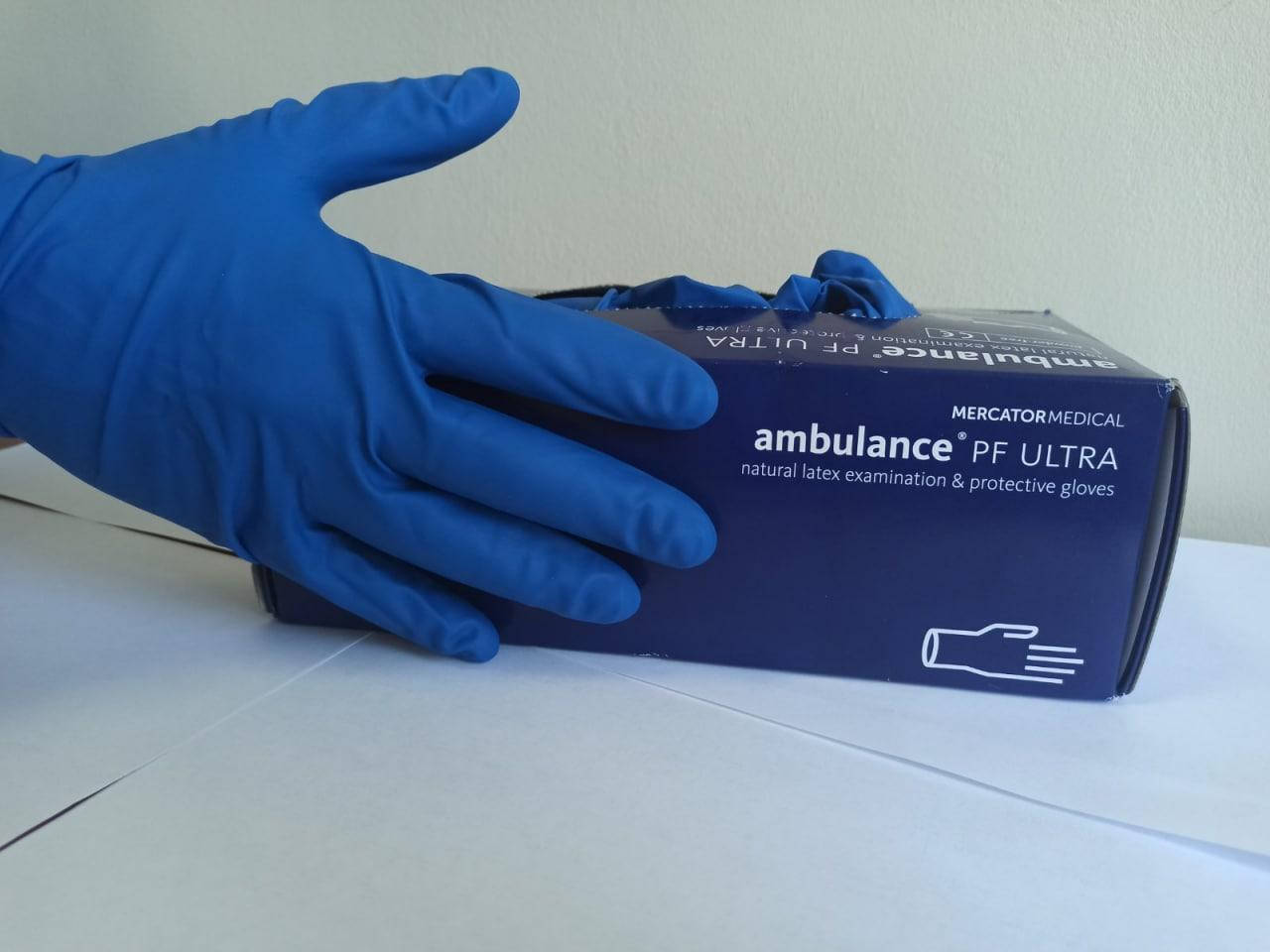 

Перчатки AMBULANCE PF Ultra повышенной прочности латексные