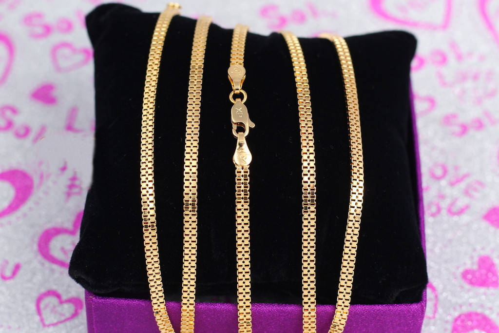 

Цепь Xuping Jewelry двойная веницианка 50 см 3,5 мм золотистая