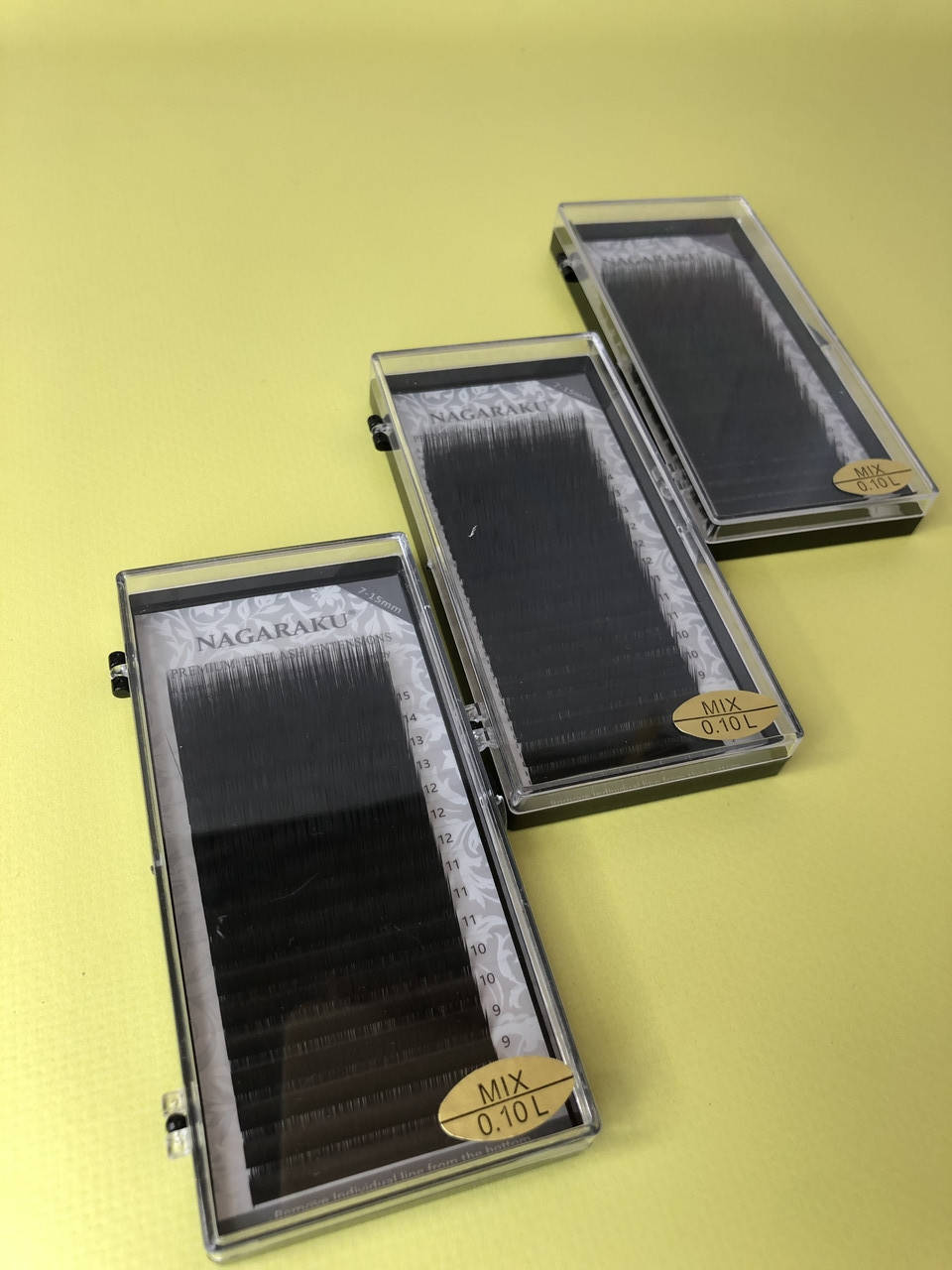 

Ресницы Nagaraku Mix, изгиб L, 0.10 толщины