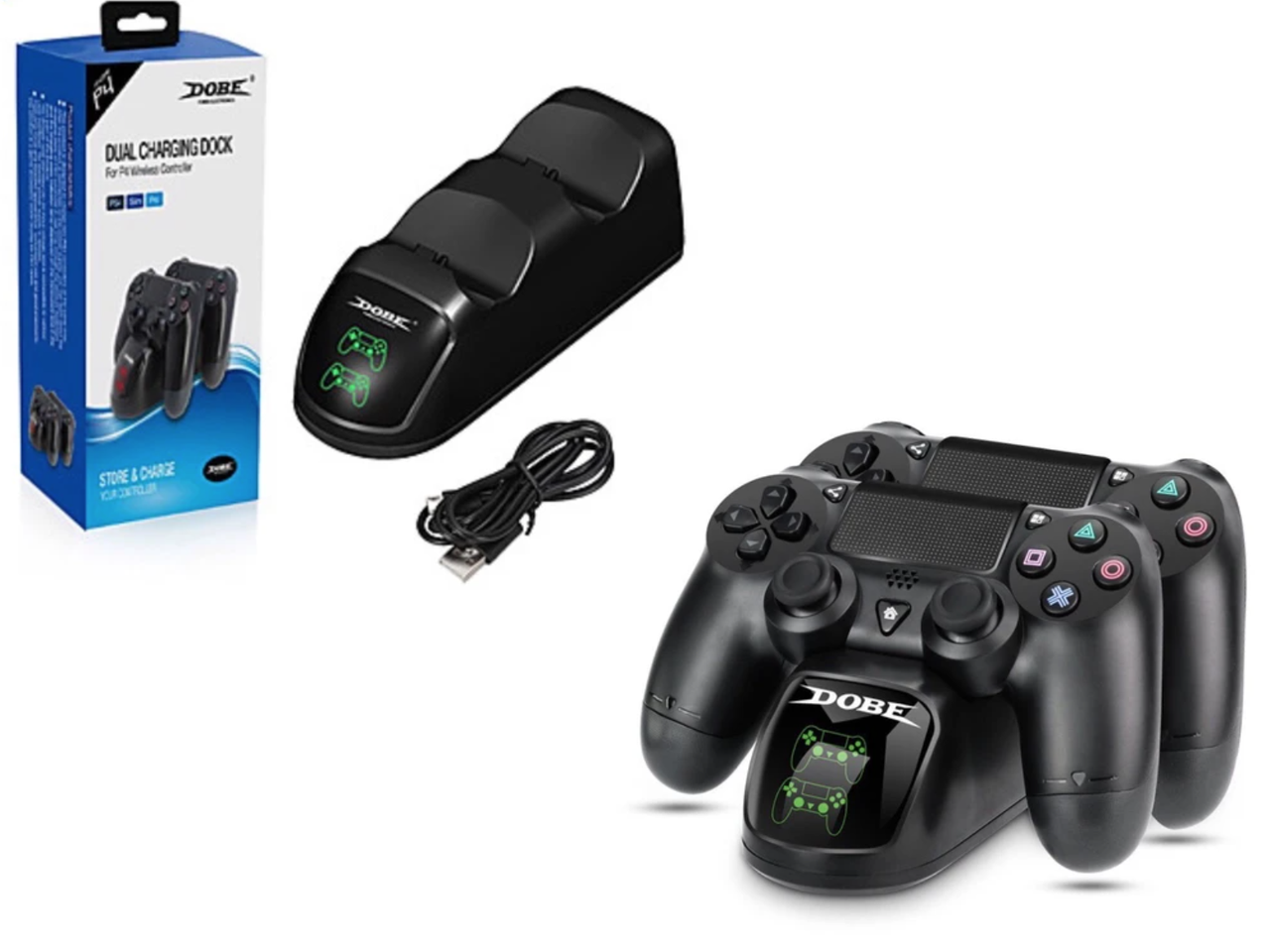 

Зарядное устройство док-станция DOBE для DualShock 4 / PS4 / PS4 Slim / PS4 Pro