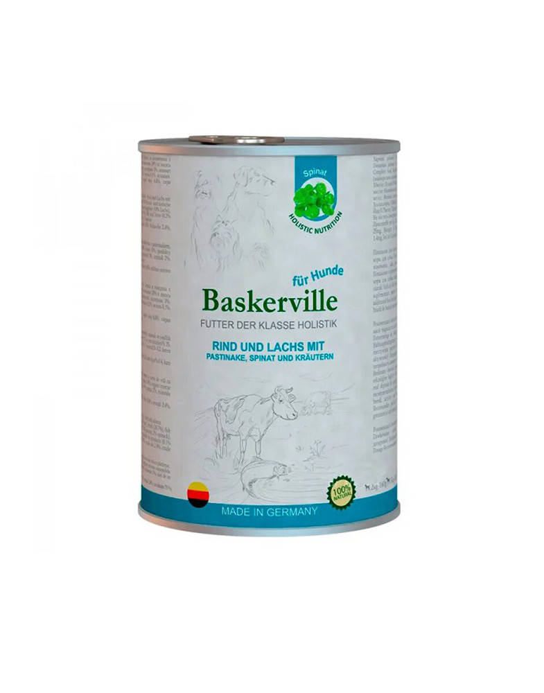 

Baskerville Лосось и говядина с пастернаком, шпинатом и зеленью 0.8 кг 400 г