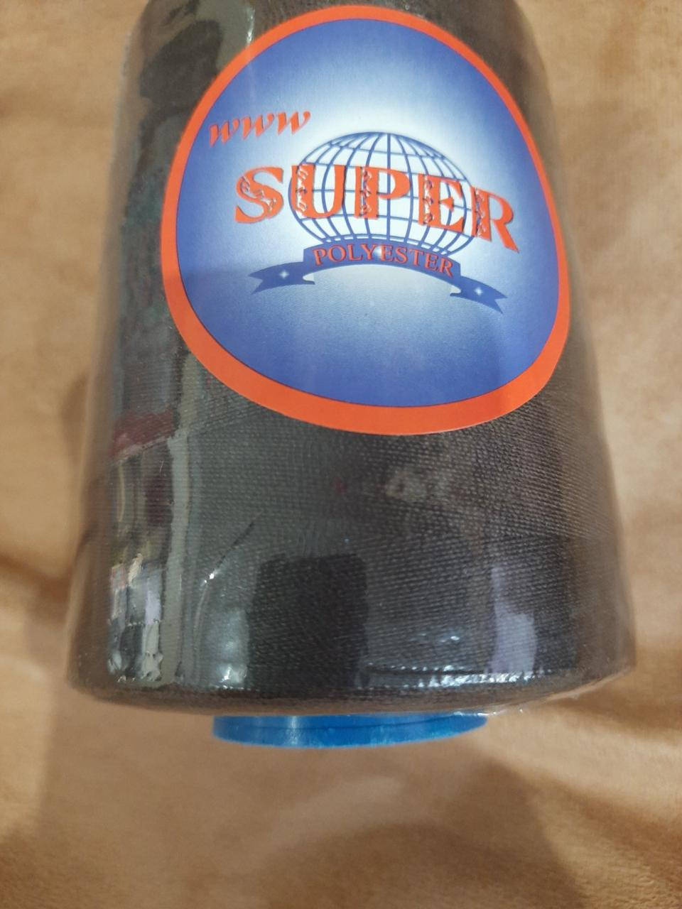 

Нитки армированные Super polyester Нитки швейные армированные 20/2 5000 ярдов Super цвет черный