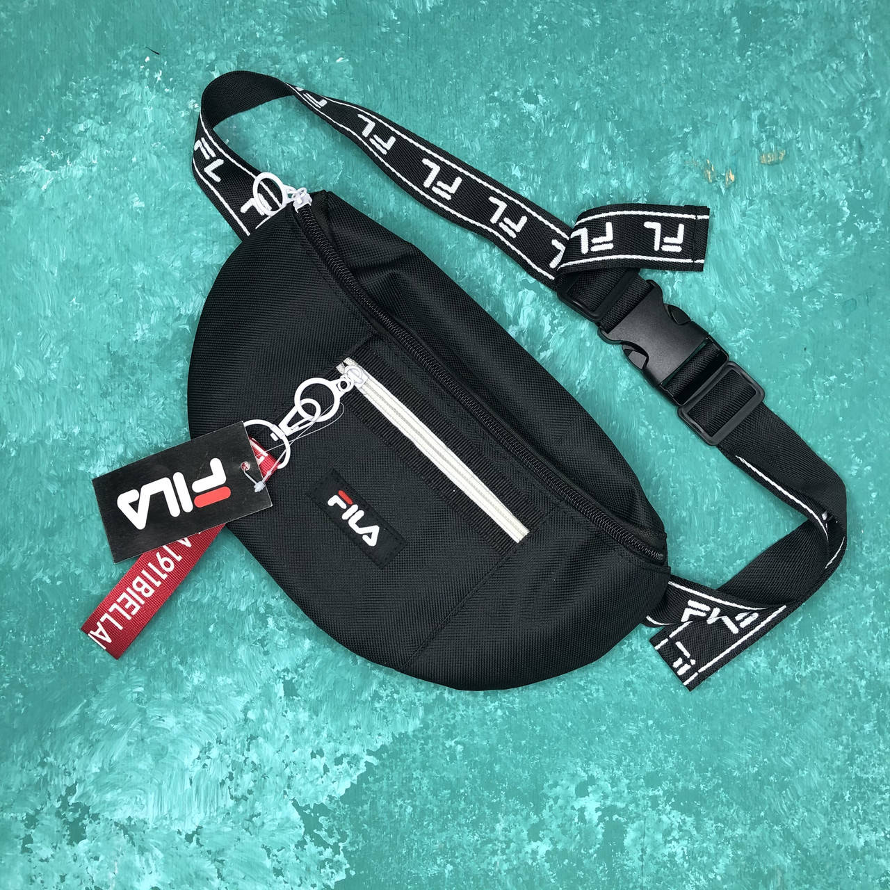 

Сумка на пояс Женская Бананка Барыжка Fila Women Фила Черная, Черный