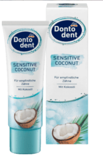 

Зубная паста DONTODENT Dontodent Zahnpasta Sensitive Coconut, 75 ml 4058172225086