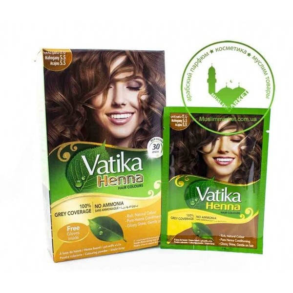 

Vatika Henna Хна для волос Махагон (шатен)5.5