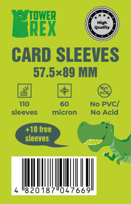 

Протекторы для карт 57.5 х 89 мм (110 шт.) / Cards Sleeves (57.5 x 89 mm)