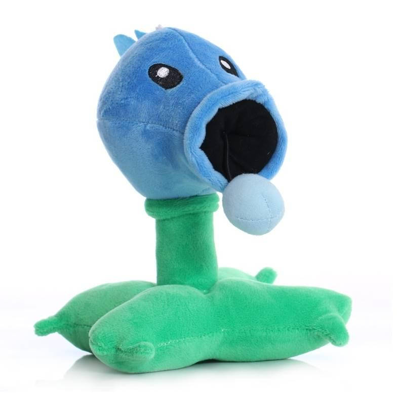 

Мягкая плюшевая игрушка Растения против зомби Горохострел ледяной с пулей из игры Plants vs Zombies 20 см