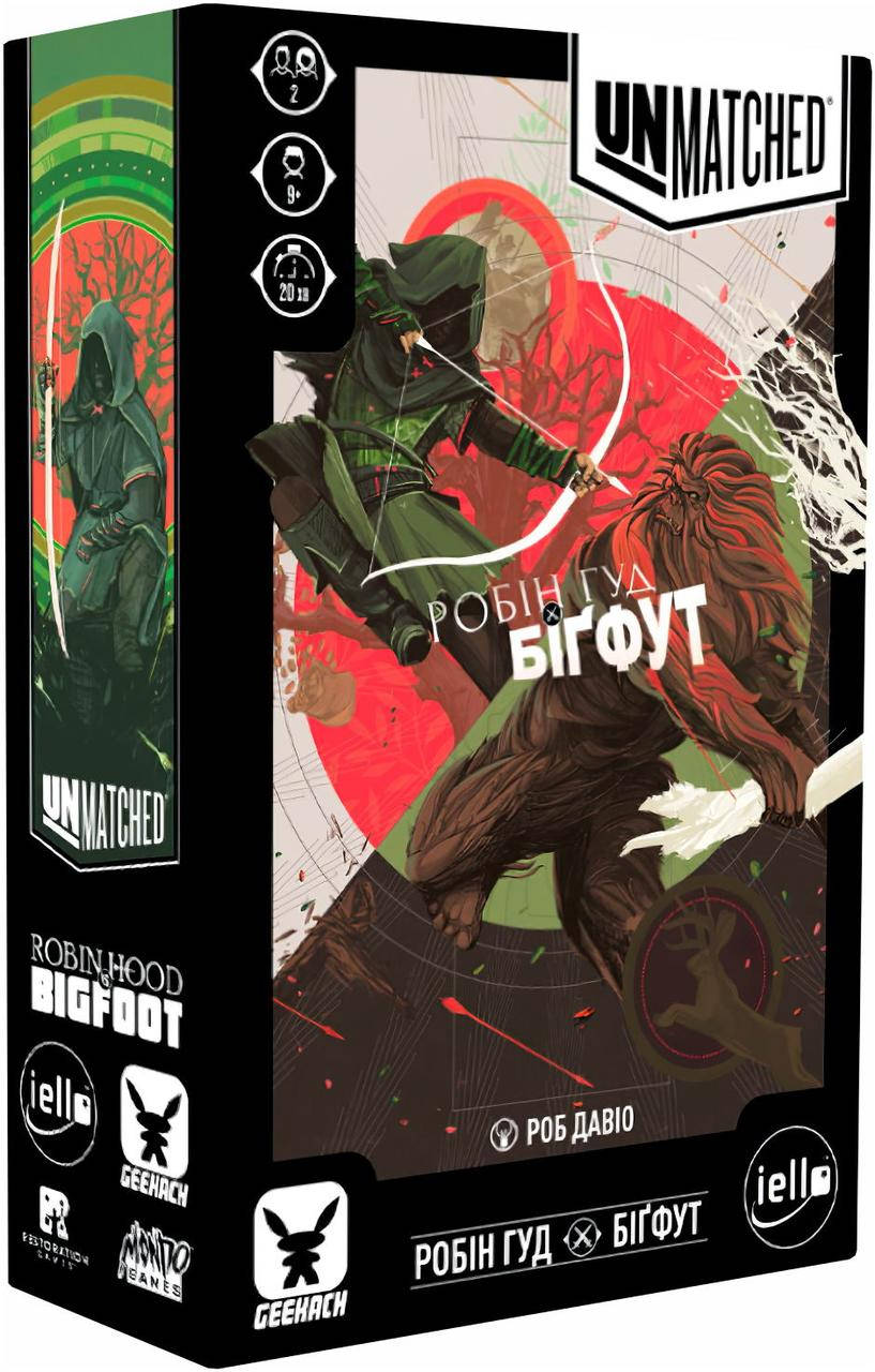 

Unmatched: Робин Гуд против Бигфута (укр.), настольная игра