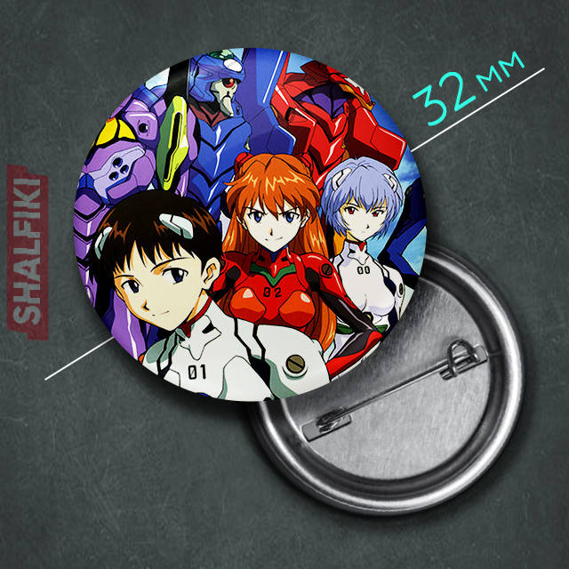 

"Евангелион / Evangelion" значок круглый на булавке Ø32 мм